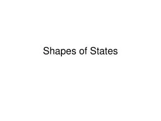 Shapes of States