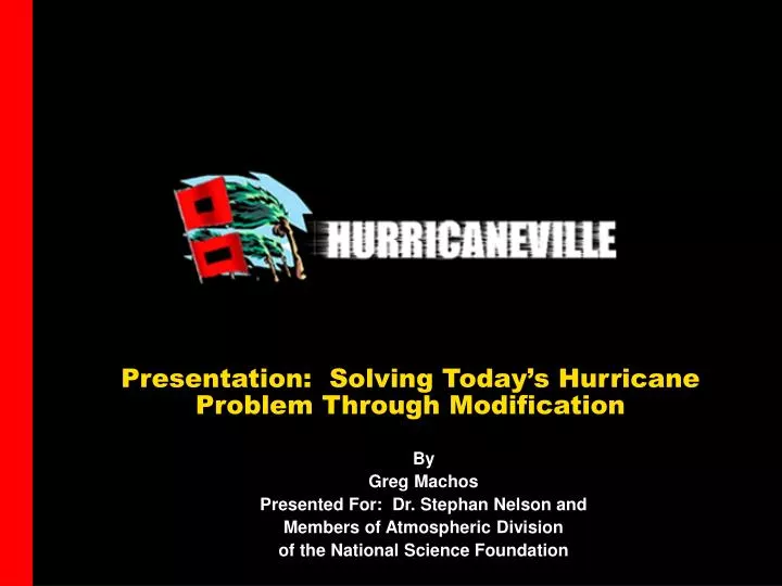 presentation solving today s hurricane problem through modification