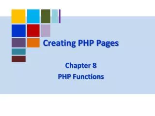 Creating PHP Pages