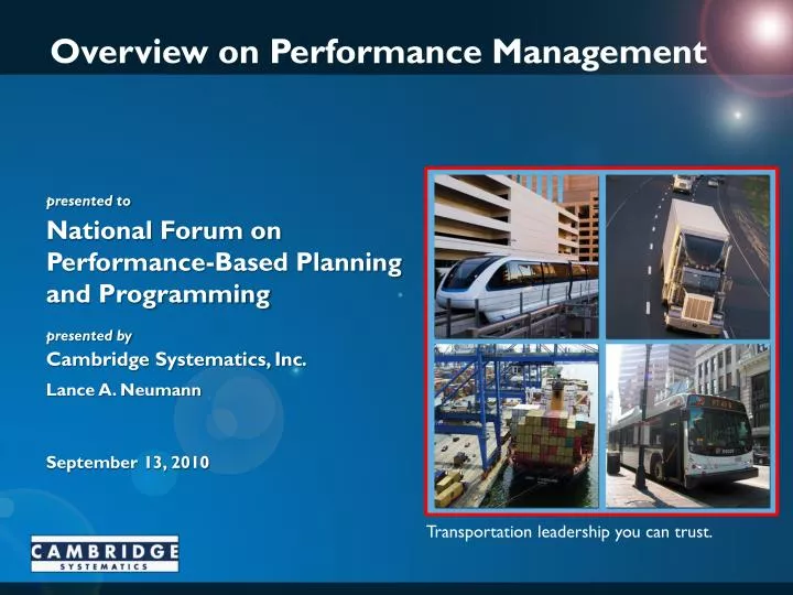 overview on performance management
