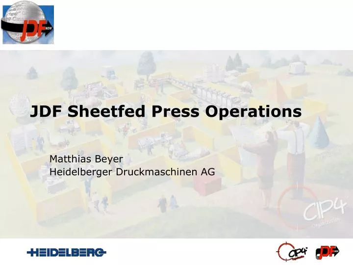 jdf sheetfed press operations