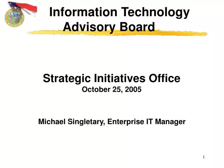 strategic initiatives office october 25 2005
