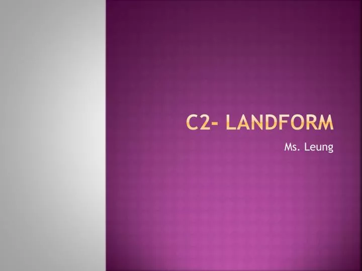 c2 landform