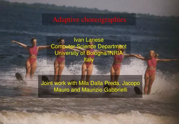 adaptive choreographies