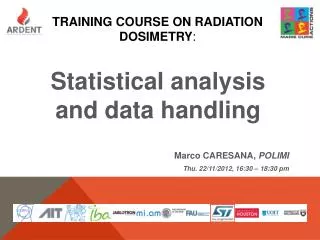 TRAINING COURSE on radiation dosimetry :