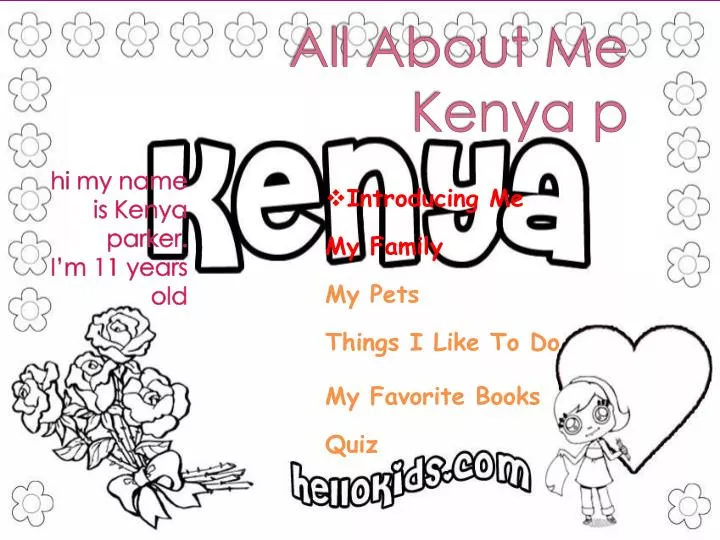 all about me kenya p