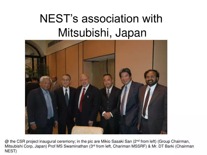 nest s association with mitsubishi japan