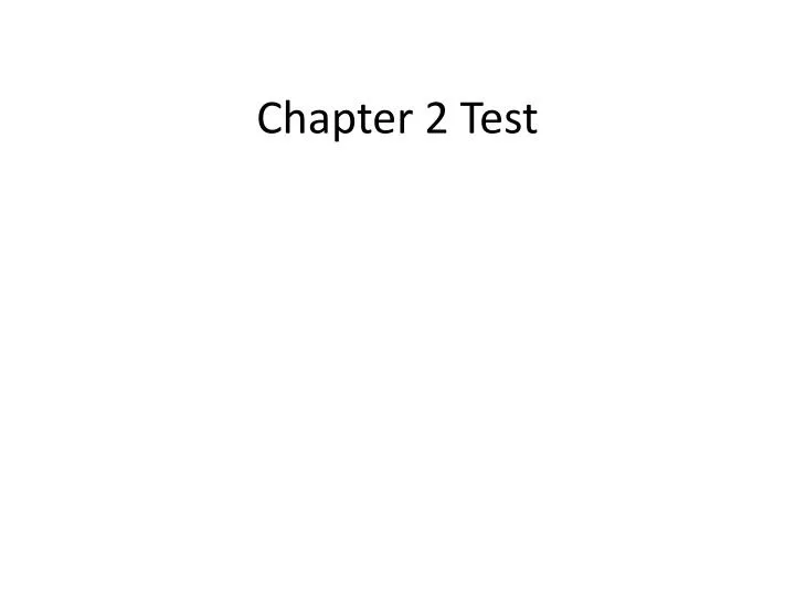 chapter 2 test