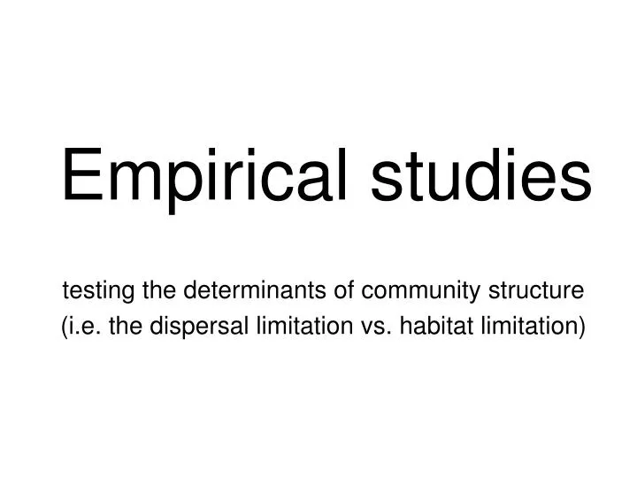 empirical studies