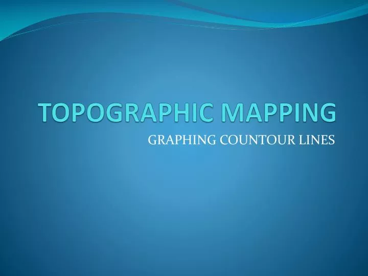 topographic mapping