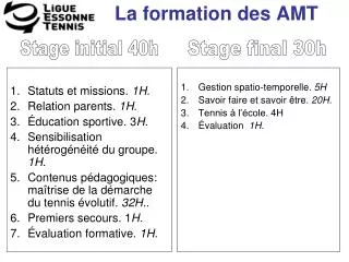 la formation des amt