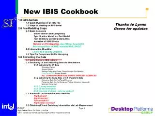 New IBIS Cookbook