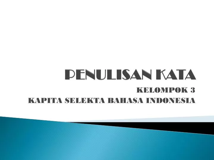 penulisan kata