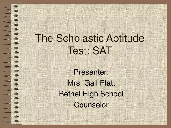 Descriptive statistics for mean Scholastic Aptitude Test scores