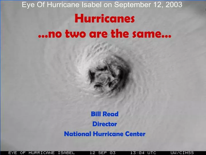 hurricanes no two are the same