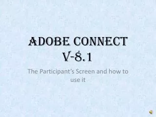 Adobe Connect V-8.1
