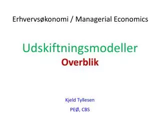 udskiftningsmodeller overblik