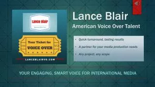 Lance Blair American Voice Over Talent