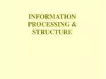 INFORMATION PROCESSING &amp; STRUCTURE - slide 1