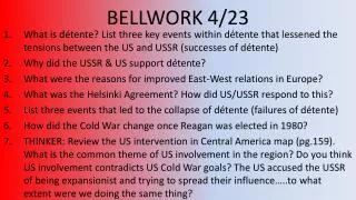 BELLWORK 4/23