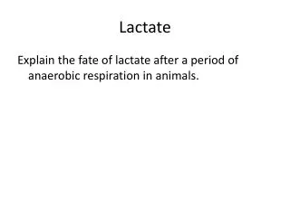 Lactate