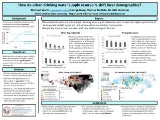 How do urban drinking water supply reservoirs shift local demographics?