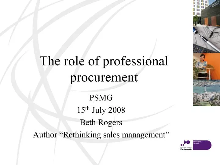 the role of professional procurement