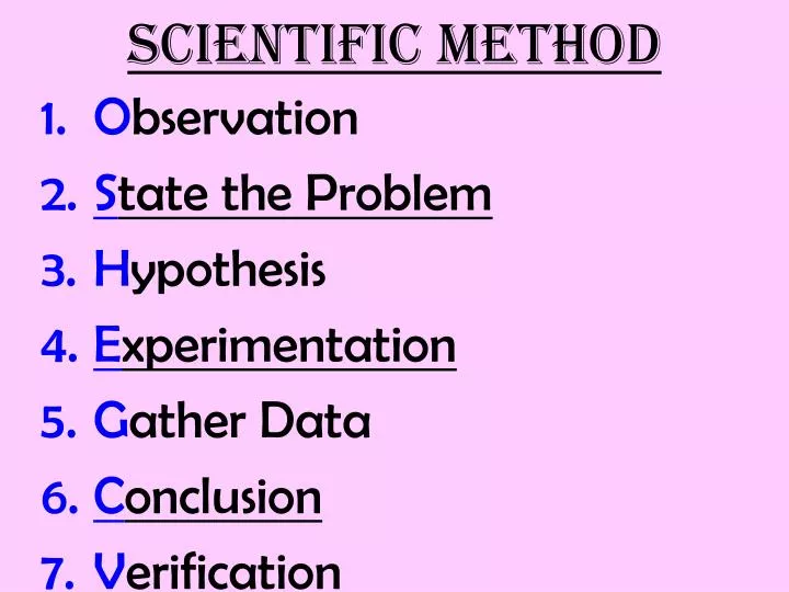 scientific method