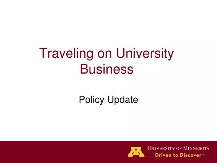 traveling on university business