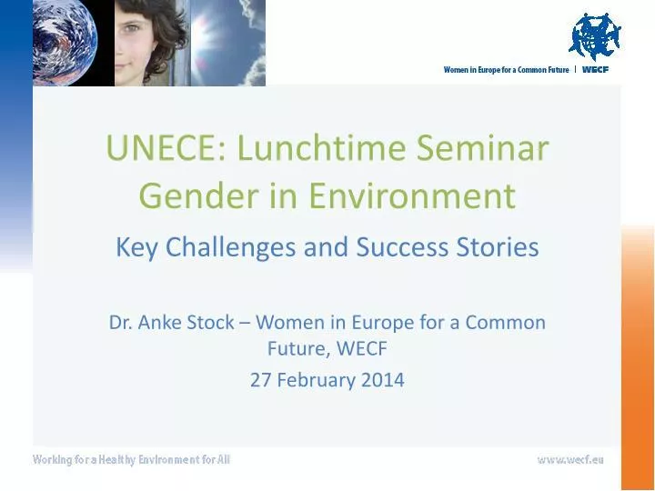 unece lunchtime seminar gender in environment