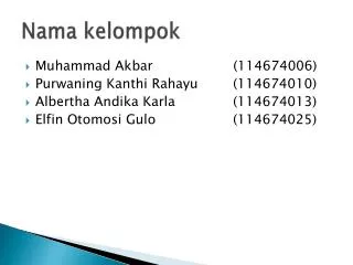nama kelompok