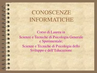 conoscenze informatiche