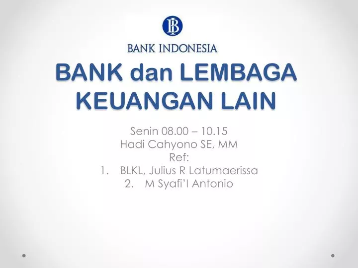 bank dan lembaga keuangan lain
