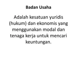 badan usaha