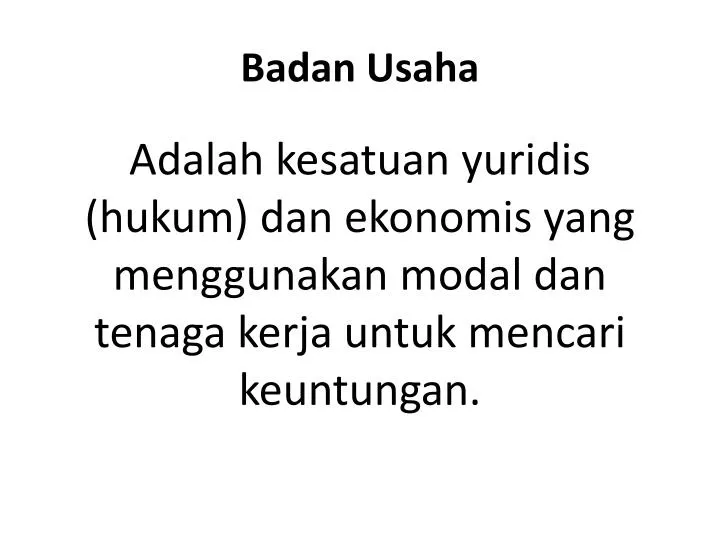 badan usaha