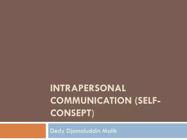 intrapersonal communication self consept