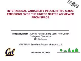 INTERANNUAL VARIABILITY IN SOIL NITRIC OXIDE EMISSIONS OVER THE UNITED STATES AS VIEWED FROM SPACE