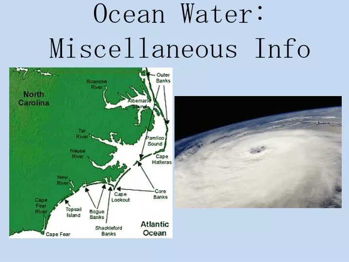 ocean water miscellaneous info