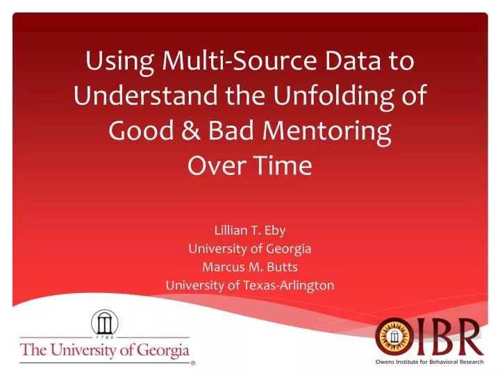 using multi source data to understand the unfolding of good bad mentoring over time