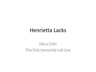henrietta lacks