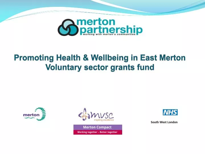 promoting health wellbeing in east merton voluntary sector grants fund