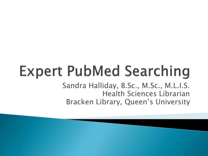 expert pubmed searching