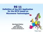 Development of a Unified European EFC Application Using Microwave Technologies - slide 1
