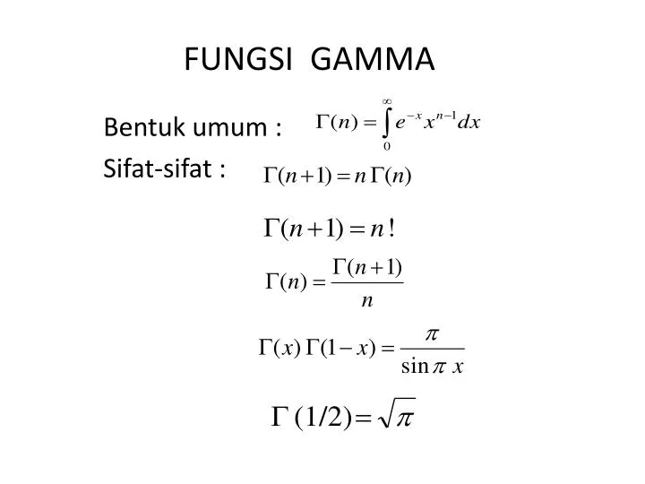 fungsi gamma