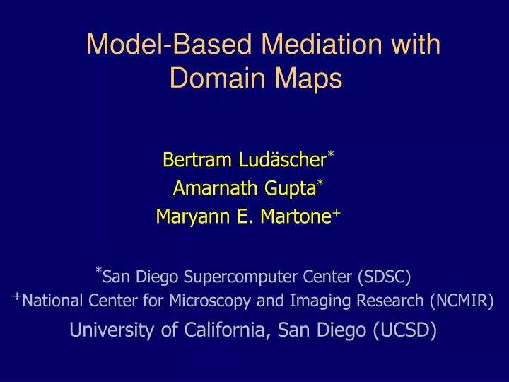 model based mediation with domain maps