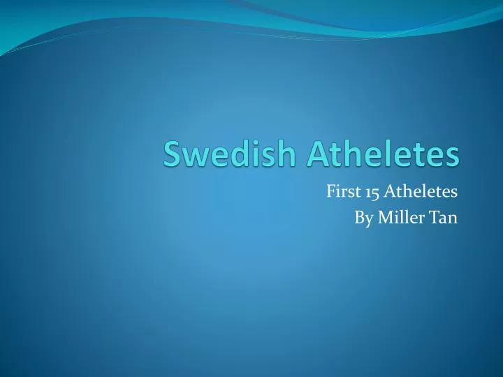 swedish atheletes