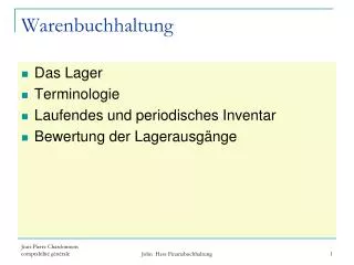 warenbuchhaltung