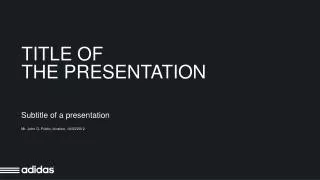 title of the presentation