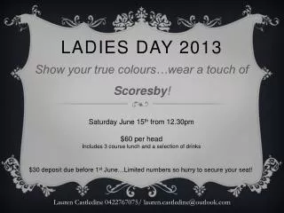 Ladies day 2013