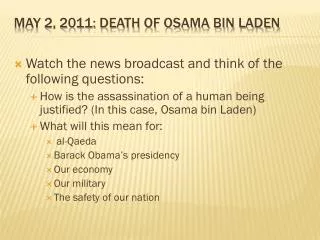may 2 2011 death of osama bin laden